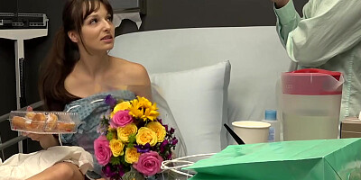 Public Sex in Hospital, Milf Flash BF Cumshot I Gave Him a Handjob and He Cums On My Tits