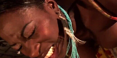 Big jugs ebony doll gets viciously banged by a white dude until orgasm