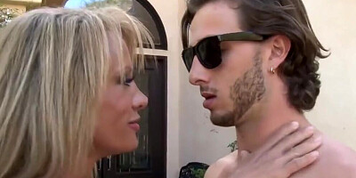 Pervy step mom ravishes her sons erect cock