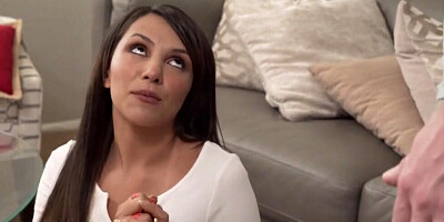 Adorable brunette quickly turned into a sex-craving minx once she saw his cock