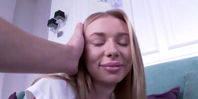 Blonde Russian Babe Takes A Brake