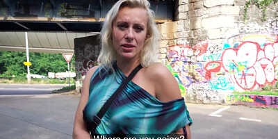 Public Agent - Blonde MILF with natural tits and nice pussy flaps fucks outdoors in a public park