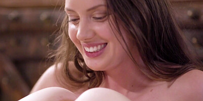 Blonde and brunette are enjoying passionate lesbian lovemaking session till orgasm