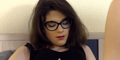 Teen babe with glasses fucked hardcore by grandpa