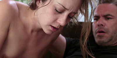 Perverted dad is having forbidden sexual intercourse with a depraved stepdaughter