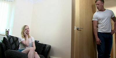 Amateur girl is spanked and fucked by her horny partner