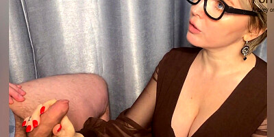 Andrey and Annette are having fun in front of the camera