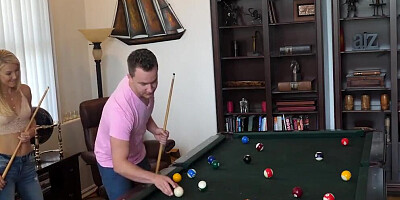 SpyFam Blonde Stepmom Laura Bentley Fucks Stepson on Pool Table