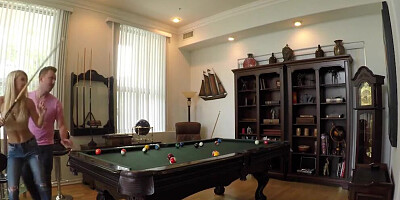 SpyFam Blonde Stepmom Laura Bentley Fucks Stepson on Pool Table