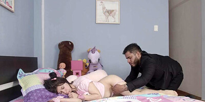 Dad finds out and punishes stepdaughter