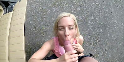 Public Agent Freaky Blonde Called Nesty Demands Sex outside