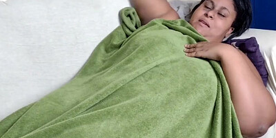 Stepmother Caught in Flagrante Masturbating Stepson Can't Resist and Fucks Her Big Pussy Cum in Her