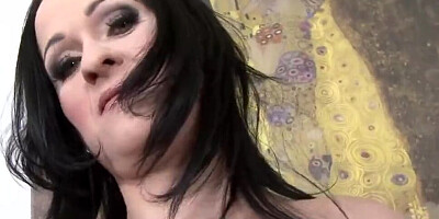 Black-Haired StepMom with Big Boobs Lets Herself Be Fucked and Cums on Nipples