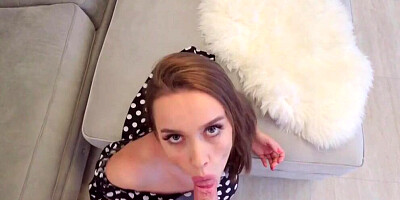 Luxury Girl sucks a hard cock and rides it in POV scene