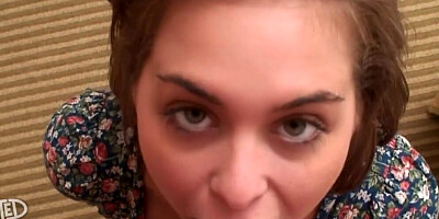 POV cute doll has her sweet cunny inspected before getting it penetrated