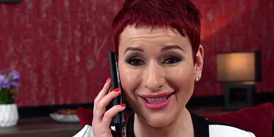 Short-haired redhead is banged by a hung black stallion