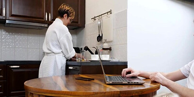 Dirty MILF sneaks into stepson's bed to have sex with him