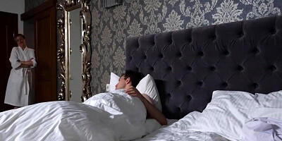 Dirty MILF sneaks into stepson's bed to have sex with him