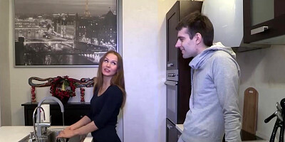 Cute Russian Cuckold Gf Takes Dick Hard Into Her Couchie While Husband Sits Idle