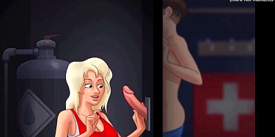 Summertime Saga - Loving Stepmom Allows Her Stepson To Jerk Off at Her For a Bit - #52