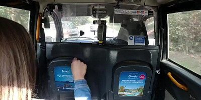 Charming lady gives a blowjob and rides a cock in fake taxi