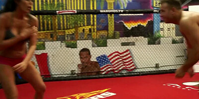 Mixed Wrestling Toyed, Beaten, And Jizzed - Part 1