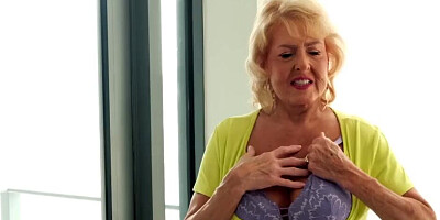 Desiree Eden: Our oldest GILF ever returns so show off her tits and finger her old snatch