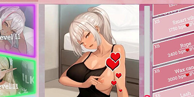 Yogurt hentai game! White hair big breasts sex on a sofa!