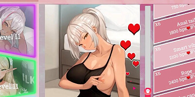 Yogurt hentai game! White hair big breasts sex on a sofa!