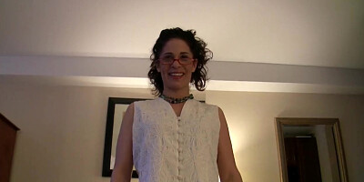 Mature MILF Morganna Seduces you with her Sexy Glasses and Stockings