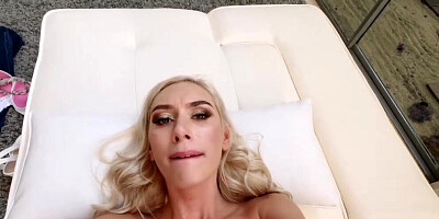 Juicy blonde sucks a BBC and gets shagged in a POV-style video