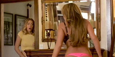 Stepdaughter is caught spying on busty stepmom