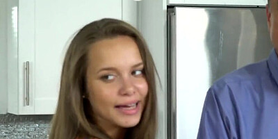 Marvelous girl Liza Rowe is having sex with a kinky old man