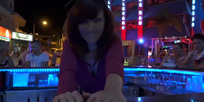 Lovely Russian babe Jeny Smith loves to show her pussy outside
