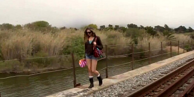 Sensational blonde chick is picked up for passionate sexual intercourse