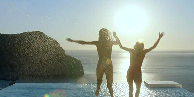 Eveline Dellai, Alberto Blanco & Emelie Crystal are fucking on the balcony