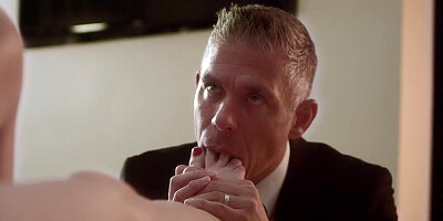 Mick Blue is banging his stepdaughter Jessie Saint to the balls