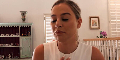 Curvy blonde sucks a hard cock and gets poked with it