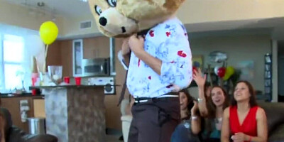 A couple of ladies invited a male stripper on their bachelorette party