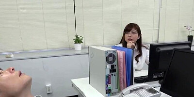 Cute Asian doll is craving for her boss's hard pecker