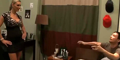 KINKY STEP MOM CATCHES SON MASTURBATING IN HIS ROOM