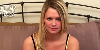 Sweet amateur blonde has her pink pussy inspected POV style before sex