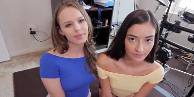 Tiny Latin Teen Emily Willis and Jillian Janson Swap Step Brothers Creampie