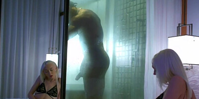 White girl is stretched to the limits with a big black cock