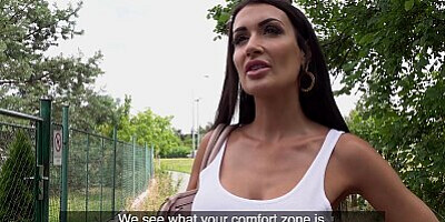 Public Agent Princess Jas get her big British Asian boobs out