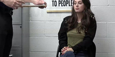 After being strip searched, a young brunette was banged by mall security