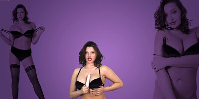 Anna Polina does a hot strip dance and masturbates on the floor