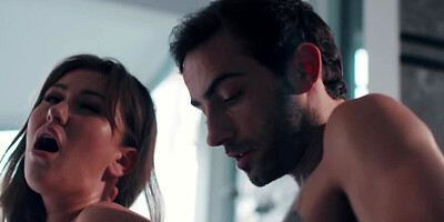 Man instantly started sex as girl got wet by the fireplace