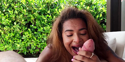 Babi Star sucks a cock and gets fucked in tight bootyhole