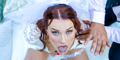 Charlie Red fucked by father-in-law on her wedding day
